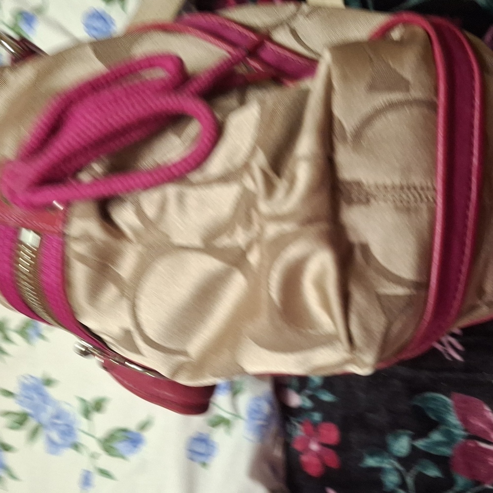 Coach Tan and Pink Satchel - Picture 4 of 4